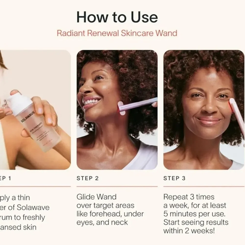 Solawave Advanced 4-In-1 Skincare‎ Wand & Activating Serum Kit
